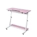 Stojące biurko na laptopa Regulowana wysokość Nadłóżkowa szafka nocna ze składanym blatem i przesuwaną tacą na kółkach Wózek z projektorem Sofa Bok krzesła (kolor: czarny) (różowy)