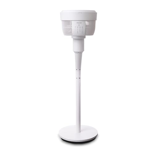 Image of oltao Bora Super Silent Pedestal Fan with Remote, Wide Angle Oscillation, Feather Touch Panel, Long Air Throw & Timer, Adjustable Height 2026