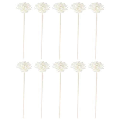 HOMSFOU 10pcs Aroma Sticks for Essential Oil Diffusers Decorative Rattan Flower Diffuser Sticks for Home Fragrance Wedding Aromatherapy and DIY Scenting