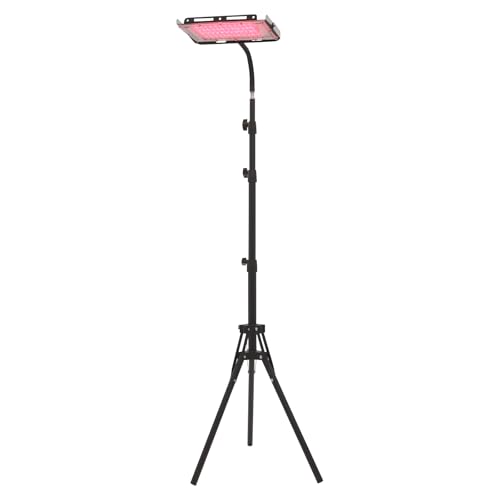 Lámpara infrarroja con soporte para lámpara de luz roja, rotación de 360°, altura ajustable, 5 niveles de brillo, para el cuerpo, espalda, rodillas