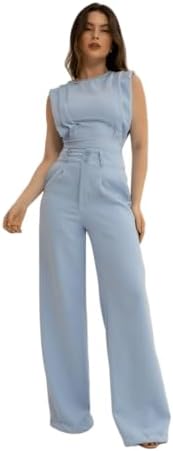 Conjunto Feminino Cropped e Calça Flare em Alfaiataria - Elegante...