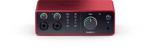 Image of Focusrite Scarlett 4i4 4th Gen USB Audio Interface, for Musicians, Songwriters, Guitarists, Content Creators - High-Fidelity, Studio Quality Recording, and All the Software You Need to Record