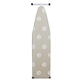 Full Size T Leg Ironing Board 53x14 Inch Adjustable Height Steel Frame Thick Padded Cotton Cover Non Slip