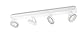 Philips myLiving Clockwork LED 4-er Spotbalken (22 W), dimmbare Leuchte mit 4 integrierten LED Spots, energiesparende Raumbeleuchtung mit langer Nutzlebensdauer, Weiß
