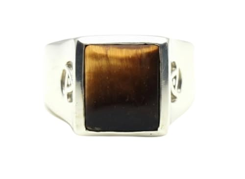 Image of Choose Your Color Mens Bold Ring 925 Sterling Silver Gemstone Wedding Engagement Statement Ring Birthstone Solitaire Jewellery Ring Sizes 4, 5, 6, 7, 8, 9, 10, 11, 12, 13,