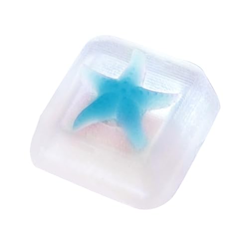 Only Keycap Oceans Styles Translucent Keycap Starfishs Drop Glues Resin Keycaps For Mechanical Keyboards Installation Translucent