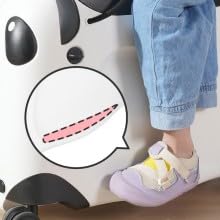 Wandergo Kinderkoffer Panda Reise Koffer Handgepäck für Kinder PP Trolley-Koffer (Schwarz)
