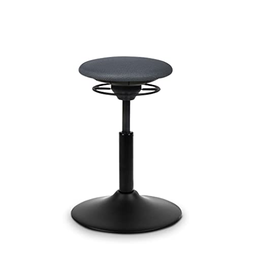 balimo Mouvement Chaise design - Métal Noir Mat avec assise gris foncé Cover