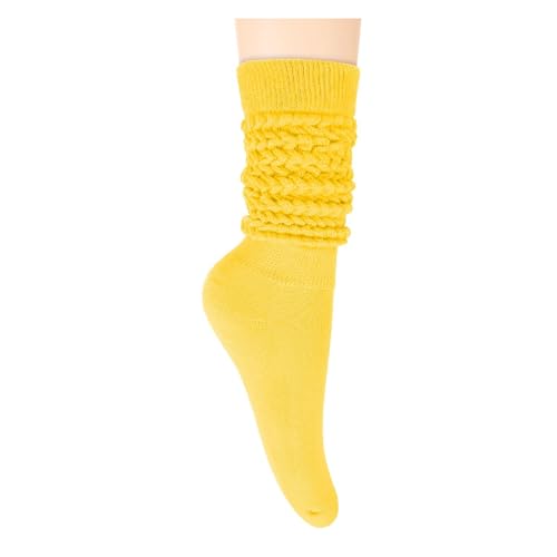 Image of Violet Mist women slouch socks thick colored knee high scrunch socks long stacked sock boot 80s 90s Novetly