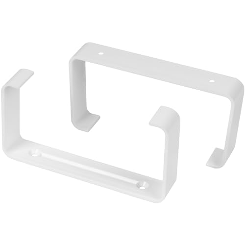 Vent Systems 2 Stück 110 x 55 mm Kunststoff-Wandhalterung für Rechteckige Lüftungskanäle – Vorgebohrte Löcher – Flache...