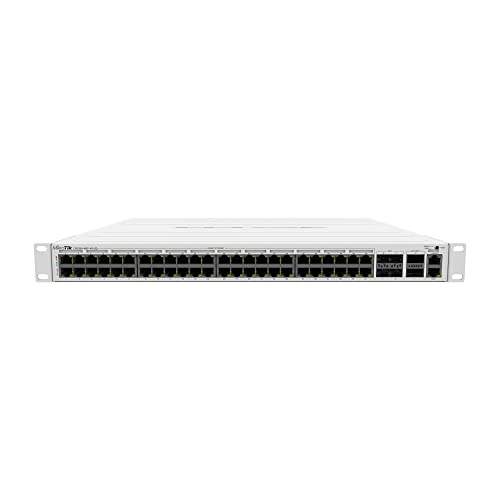 Mikrotik Crs354-48P-4S+2Q+Rm Switch Has 48 X 1G Rj45 Ports And 4 X 10G Sfp+ Ports. 2 X 40G Qsfp+ Ports For Extremely Fast Fiber Connections Or Linking With Other 40 Gbps Devices #TOP3