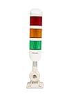ANDONT Stack LED Andon Tower Lights with Rotatable Base, Industrial Warning Lights, Column Tower Lights(24VDC, 3 Layer, with Buzzer)