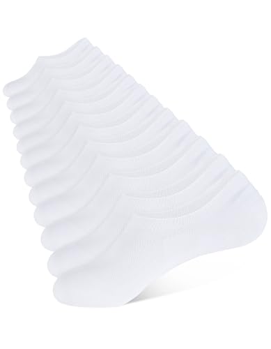 CLOSEMATE 6 Paires Chaussettes Invisibles Homme Femme Basses et Courtes en Coton Socquettes fines et élastiques 35-38 39-42 43-46 47-50 Antidérapantes pour...