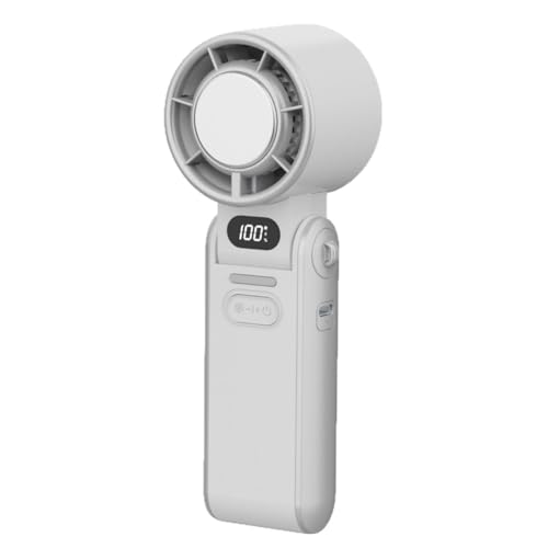 Ohulelks Ventilador Turbo Portátil de 3600 MAh, 100 Velocidades de Viento Ajustables, Plegable, para Exteriores, con Cordón, Color