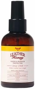 Leather Honey Suede Protector Spray: NonToxic, Non-aerosol Water and Stain Repellent. Protect Suede & Nubuck Shoes, Uggs, Boots, Furniture, Jackets, Bags & Apparel.