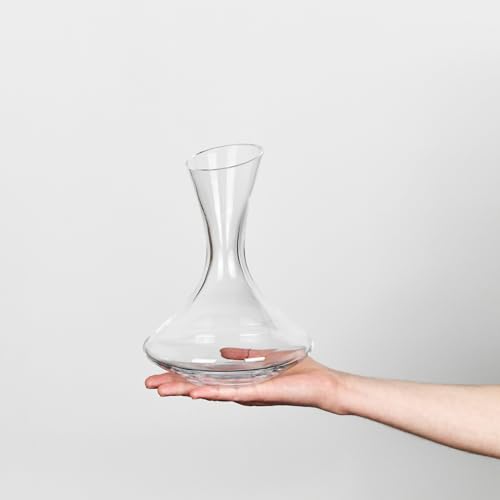 Image of KROSNO Wine Decanter, 25.4 oz, Essence Collection | Carafe for Wine or Alcohol, Lead-Free Crystal Glass, Wine Dispenser, Glass Wine Bottle