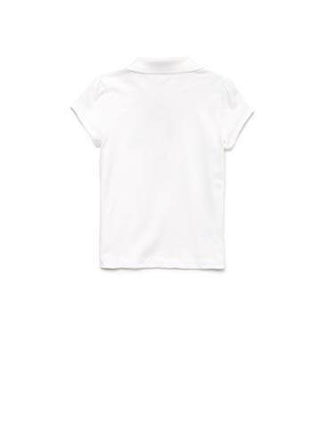 Polo Regular Fit, Lacoste, Infantil Unissex, Branco, 12 anos