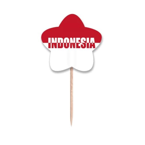 Pics à cupcakes avec nom drapeau personnalisés Indsia pour décoration de gâteaux