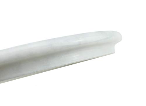 White Marble Round Chapati Board, 28cm Diameter x 2.5cm Thickness, Heavy Duty, Non-Porous, Hygienic, Cutting Board