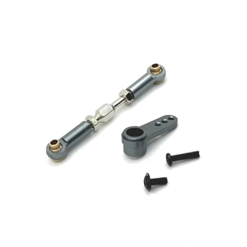 RC Upgrade Accessories for MJX H16 16207 16208 16209 16210 1/16 Metal 25T Servo Arm Servo Horn Steering Servo Link Rod RC Car Upgrade Parts Accessories(Gray)