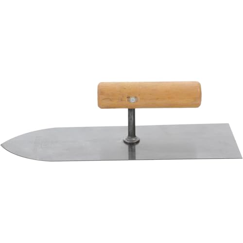 SEWOART Llana de Hormigón Manual Punta Fina de Acero Inoxidable para Albañilería y Enlucido Herramienta de Paleta Resistente para Acabado Interior y Exterior Uso Profesional en