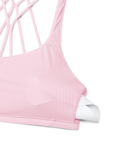 Image of CRZ YOGA Naked Feeling Criss-Cross Sports Bra | Light Support, Removable Pads, Yoga, Sleek, Strappy Back, Scoop Neck, for Women