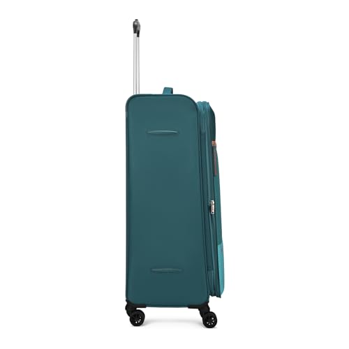 Image of Skybags Genesis Set of 3 Soft Luggage (55 Cm + 69 Cm + 79 Cm) | Soft Luggage Trolley with 8 Wheels and 3 Digit Combination Lock | Teal | Unisex