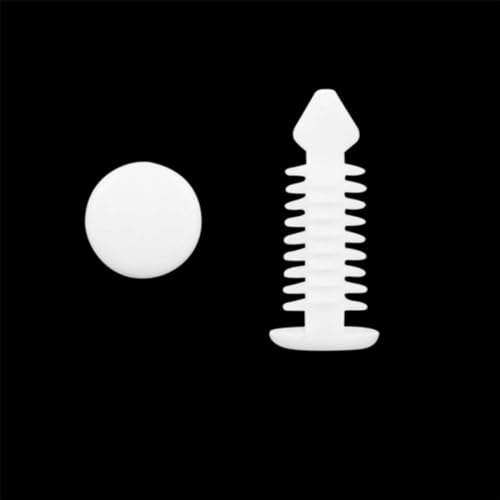 Unifizz 30pcs Plastic Car Hole Rivets Fastener Fender Bumper Push Pin Clips White (5mm / 0.19'')