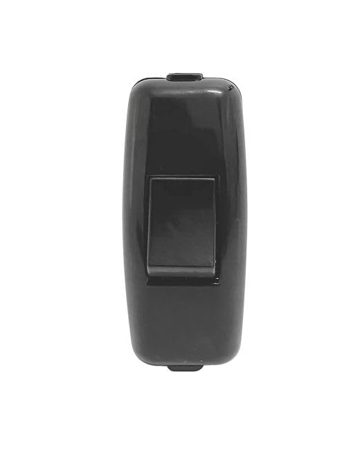 Melfi™ Inline On/off Rocker Light Switch, 4a,250v Black Cord Switch For Home, Office And Bedroom Table Lamp And Desk Light, Lamp Switch..