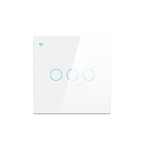 Homekit interruptor de luz inteligente, panel táctil de cristal, funciona con Homekit, control de voz Siri,Timing, línea neutral necesaria,EU,10A (3 gang)