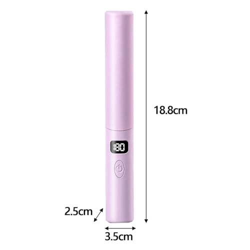 harayaa Dispositivo para alisar el cabello con calentamiento rápido y carga USB, ideal para mujeres y niñas, violeta miniatura 4