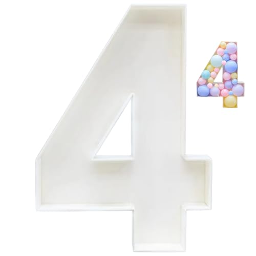 Numéro 4 mosaïque pour ballons de 3 pieds de haut pour décor de fête