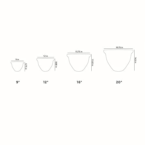 The Hc Companies 12 Inch Pizzazz Decorative Round Planter - Lightweight Premium Resin Plant Pot With A Ceramic Look For Indoor Outdoor Use, Warm Red #TOP5