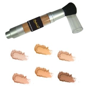 ShaBoom Beauty Mineral Foundation Loose Powder Makeup SPF 15 Sunscreen, Oil Free Talc Free Paraben Free Cruelty Free, Natural Lightweight Coverage for All Skin Types (Wand Applicator)