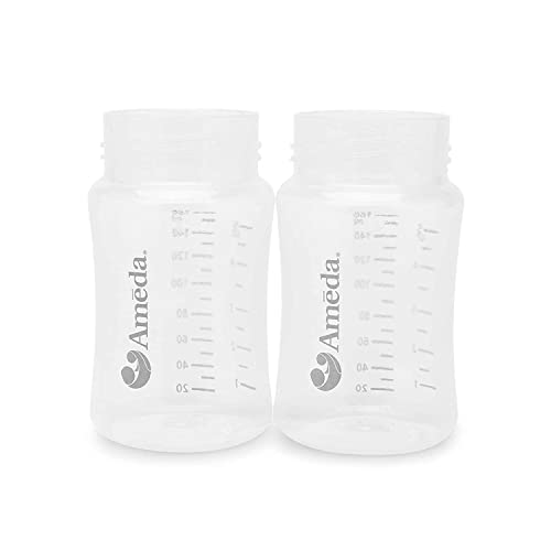 Image of Ameda MYA Breast Pump Parts Replacement Bottles, Essential Bottle for Newborns, Caps Sold Separately (2 Count)