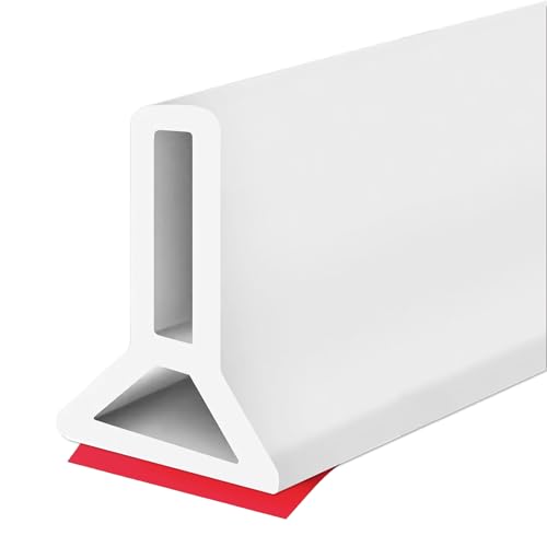 Collapsible Shower Threshold Water Dam 2"H 67"L Shower Water Barrier Water Stopper for Shower Wet and Dry Separation Bathroom and Kitchen