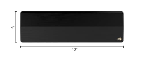 Image of GLORIOUS Gaming Wooden Keyboard Wrist Rest (Compact) - White Ash Wood, Medium-Coarse Grain, Smooth Surface, Sweat & Oil Resistant, Easy Clean, Anti-Slip Rubber Base, 13 inch x 4 inch x 0.79 inch - Onyx
