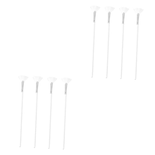 NOLITOY 2sets Fan Makeup Brush Esthetician Facial Mask Applicator Unique Design Face Brush Easy to Clean 4pcs*2