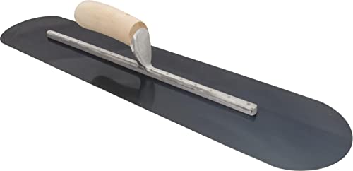 MARSHALLTOWN Fully Rounded Concrete Finishing Trowel, Blue Steel Blade, Wood Handle, 24 x 5, Made in The USA, MXS245BR - Image 3