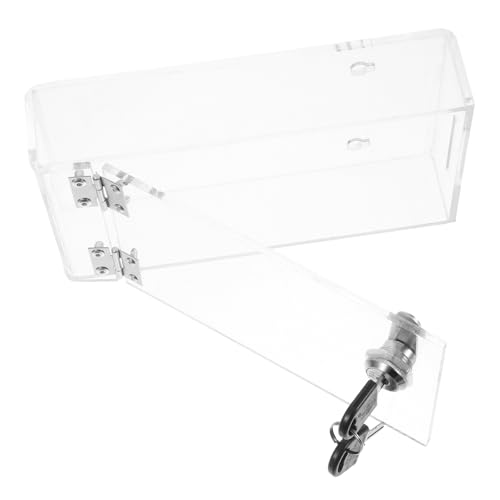 Cabilock Caja Transparente Cerradura para Teléfonos y Documentos, Armario Bloqueable para Uso en Aula y Oficina, Caja de Almacenamiento Multiusos Pequeña y Resistente Estilo