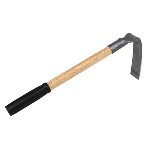 BCOATH Wooden Handle Steel Hoe Handy Garden Tool for Weeding and Planting Lightweight and Durable Hand Tool for Balcony and Outdoor Farming