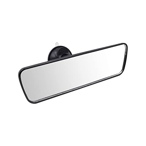 Abnaok Rear View Mirror for Driving Test 20 X 6cm, Universal Thickened Anti-glare HD Car Mirror, Interior Mirror for Driving Test Adhesive Suction Cup, Car Mirror Baby Rear View Cover