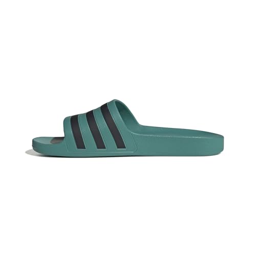 adidas Unisex-Adult Adilette Aqua, Pure Teal/Black/Pure Teal, 104