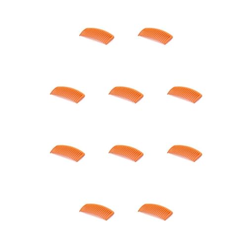 mophrati 10 peines torcidos para el cabello, decoración clásica de dientes puntiagudos para boda, tenedor de plástico, peine, tocados para mujer, Naranja