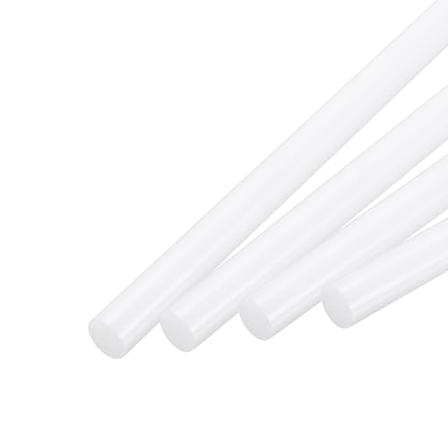 Image of MECCANIXITY ABS Plastic Rod Round Solid Bar 15mm x 400mm White for DIY Model Material, Architectural Model Making, DIY Sand Table, Pack of 4 Pcs