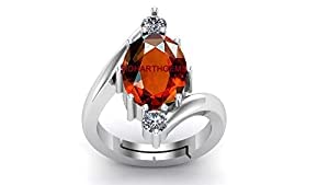 Anuj Sales 4.00 Ratti 3.00 Carat Natural Gomed Stone Silver Plated Ring Adjustable Gomed Hessonite Astrological Gemstone for Men and Women (B0BDC9NB4G) Amazon Price History, Amazon Price Tracker