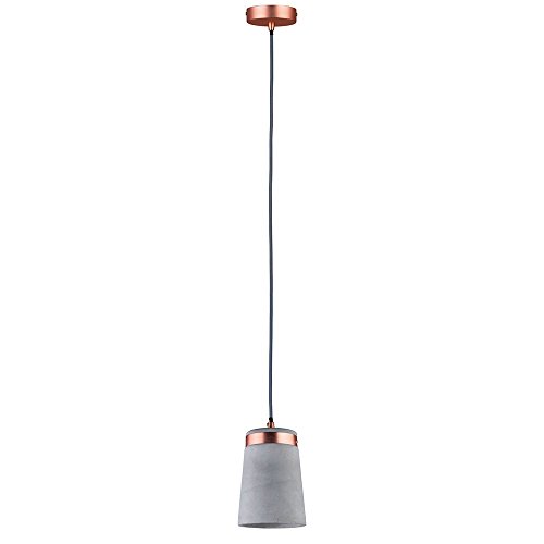 Paulmann 79617 Neordic Stig Pendant luminaire max. 1x20W Pendant lamp for E27 Lamps Ceiling lamp Grey/Copper matt 230V Concrete/Metal Without lamp