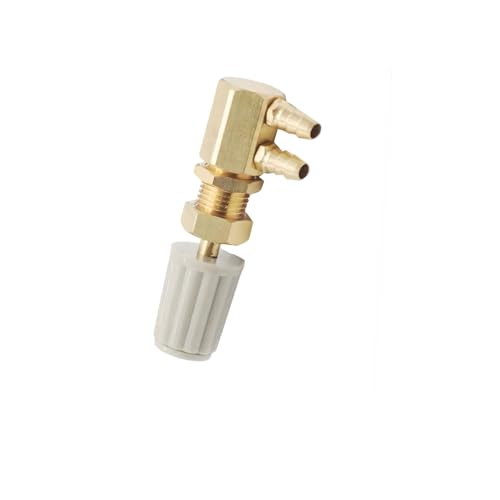 Image of 5mm Dental Chair Water Control Regulator Valve with 2 Parallel Nipples - Metal Water Pressure Regulating Valve Nozzle, Oral Cleaning Hose Turbine Switch Replacement Spare Part