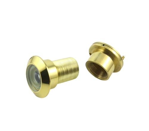 Visor de puerta ángulo 220 grados de metal tono dorado FENG GUO con cubierta 42-55mm miniatura 5