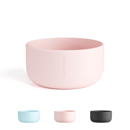 POWCAN 12oz/18oz/26oz Silicone Water Bottle Boot, Anti-Slip and Anti-Noise Protective Sleeve, Non-Toxic, Tear-Resistant, Accessory Silicone Water Bottle Protector for Extra Protection (Cotton Candy)